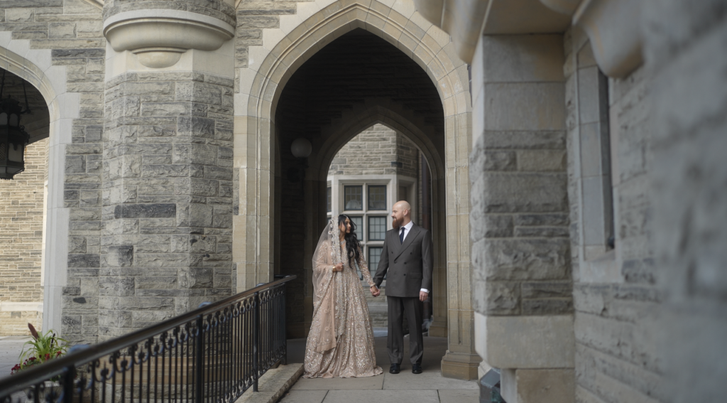 Casa Loma Muslim bride and groom